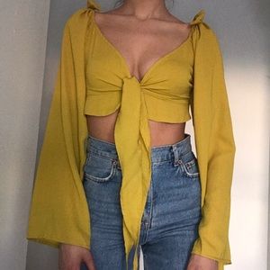 Nasty Gal Cropped Blouse